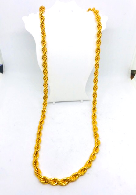 Kalung wanita // kalung tambang jumbo panjang 60cm// perhiasan lapis emas // kalung