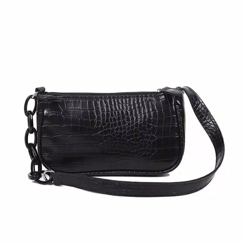 dem_sare / DS1057 - ZELIN CROCO RANTAI CRT Tas shoulder bag wanita vintage croco rantai fashion bags