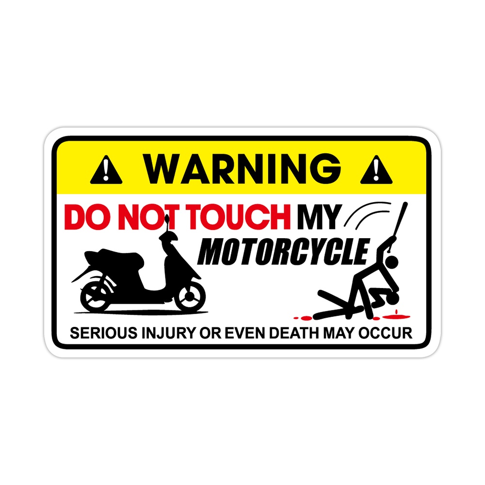 &quot;Don't Touch My Motorcycle&quot; Stiker Peringatan &quot;Jangan Sentuh Sepeda Motor Saya&quot; Motocross Skuter Sepeda Reflektif Stiker untuk YAMAHA