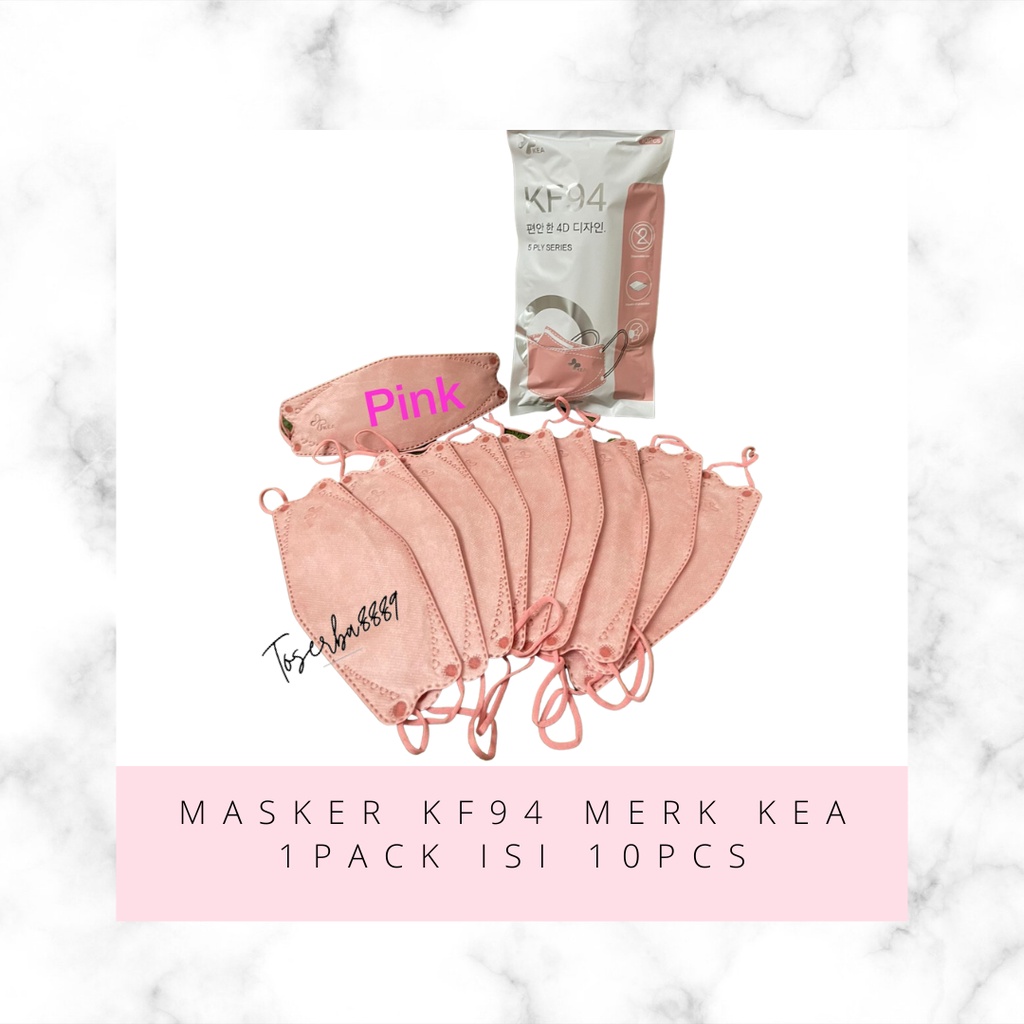 MASKER DEWASA KF94 KEA SUDAH 4PLY &amp; 5PLY WARNA CANTIK 1PACK ISI 10PCS