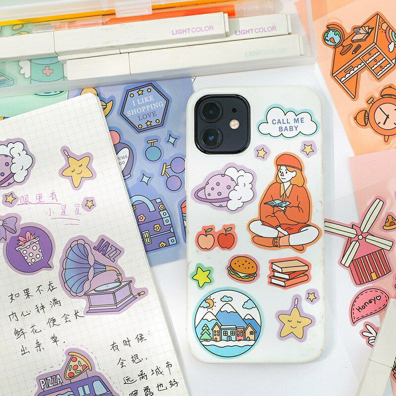 

Sticker Girl Food Travel