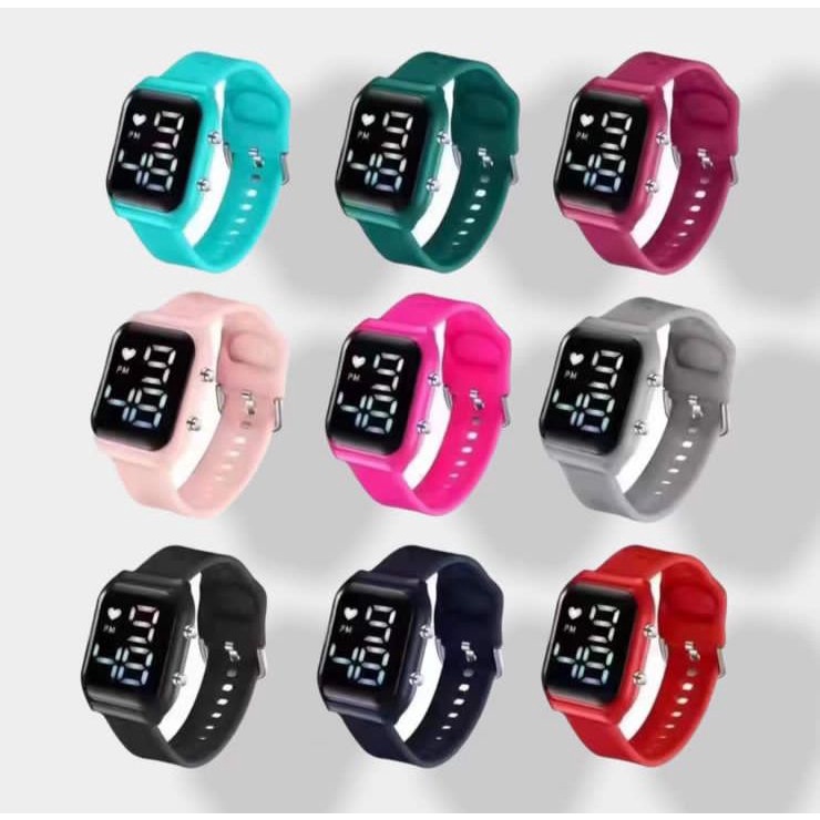 (SS) JAM TANGAN WANITA FASHION DIGITAL RUBBER M-100