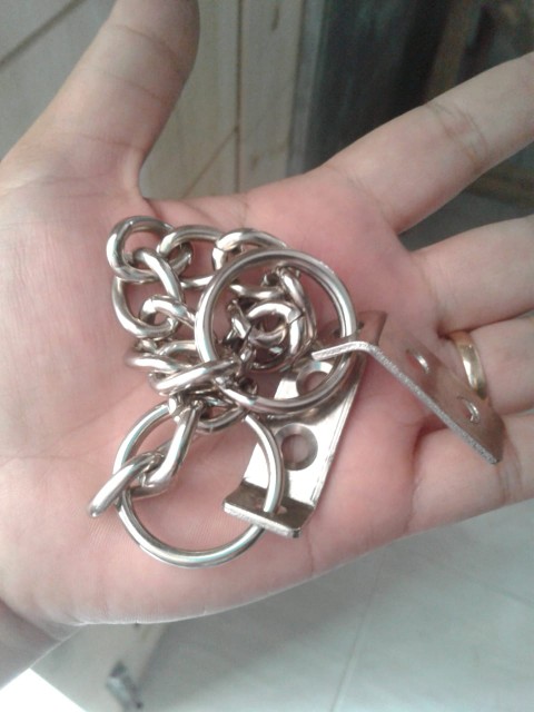 Rantai Kunci Pintu Jendela Bahan Stainless Steel Anti Maling Dengan Sekrup Untuk Keamanan Hotel