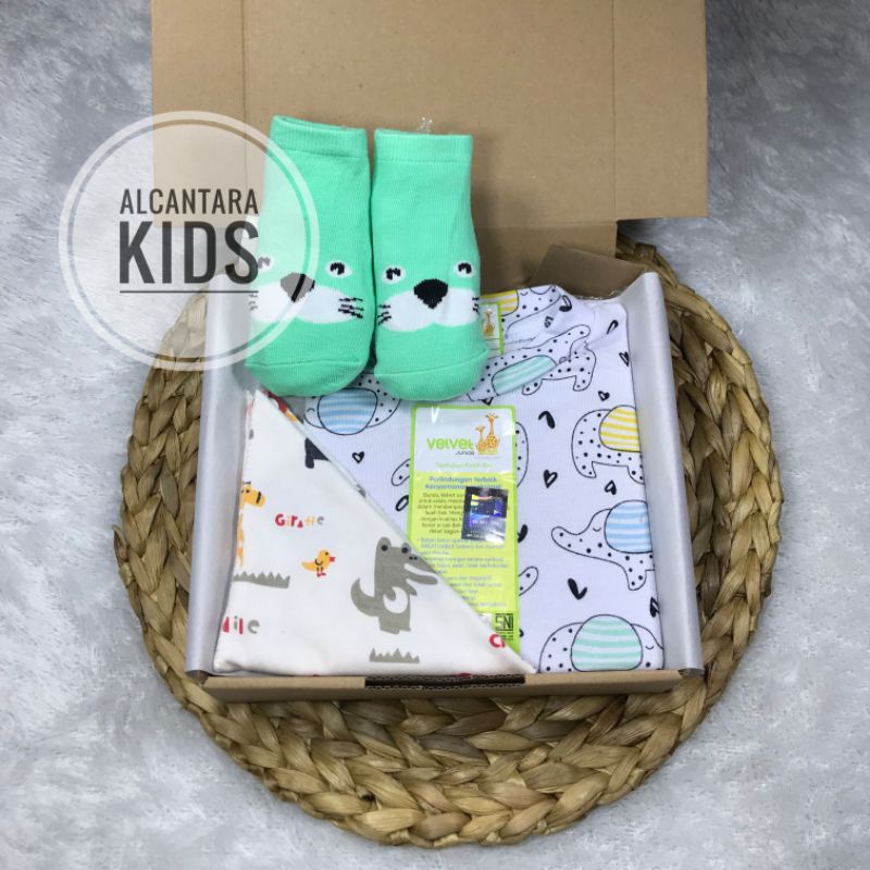 Hampers Ekonomis Hemat Baju Bayi VELVET JUNIOR NEW BORN Kado Gift Lahiran Bayi Perempuan Laki Laki