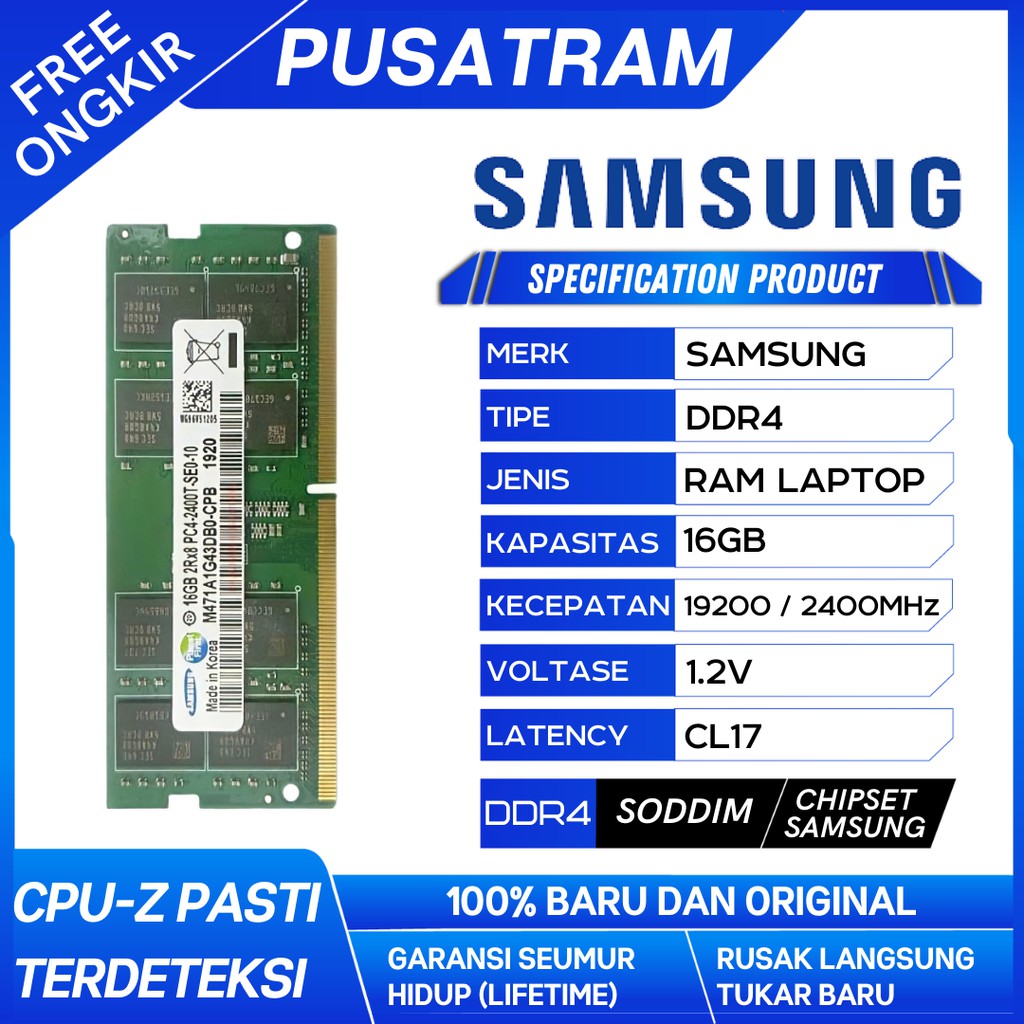 [BARU] RAM / MEMORY SAMSUNG LAPTOP/NB DDR4 16gb