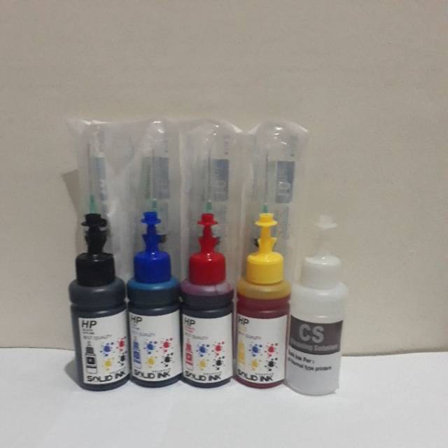 PAKET TINTA REFILL HP 2135 4 WARNA + CLEANER SOLUTION