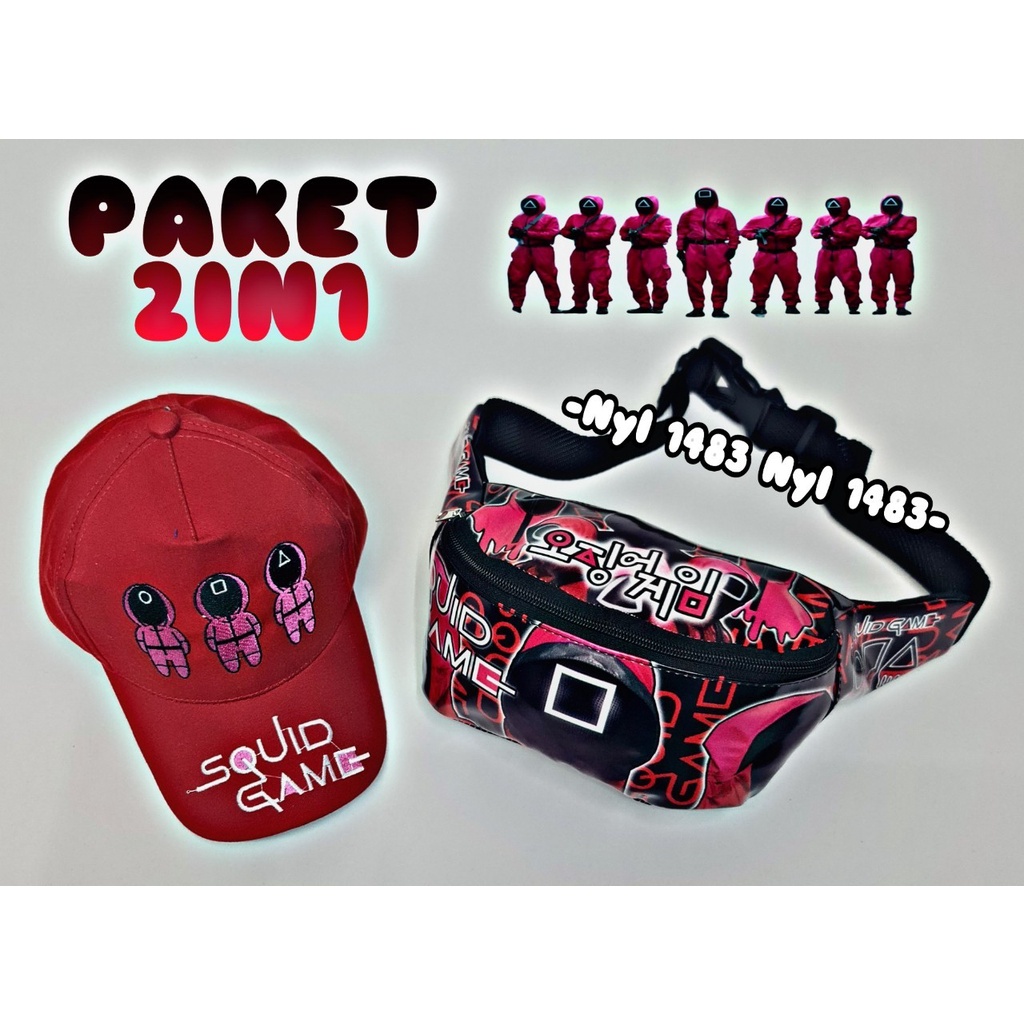 WAISTBAG ANAK KARAKTER / TOPI ANAK LAKI LAKI / TAS ANAK LAKI LAKI / PAKET HEMAT 2IN1