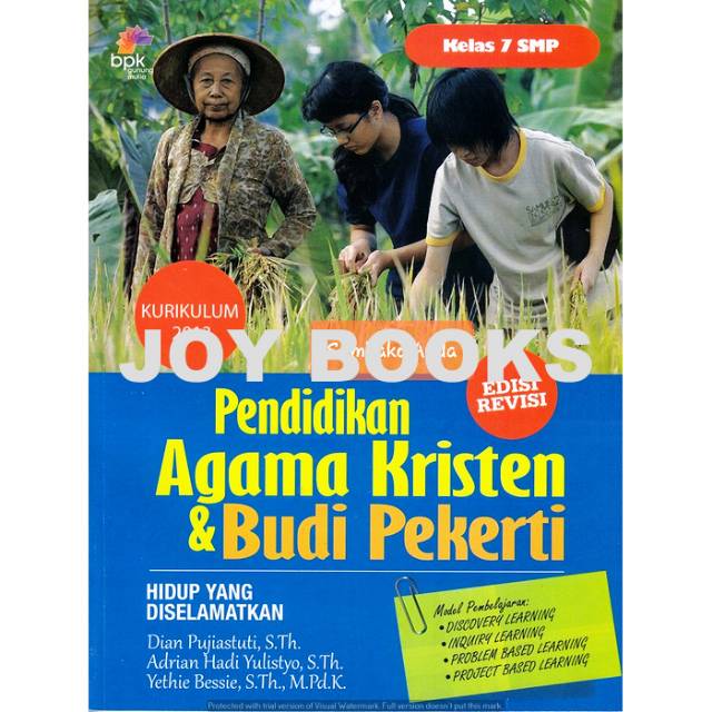 Buku Pendidikan Agama Kristen Dan Budi Pekerti Kelas 7 8 9 Bpk Gunung Mulia Shopee Indonesia