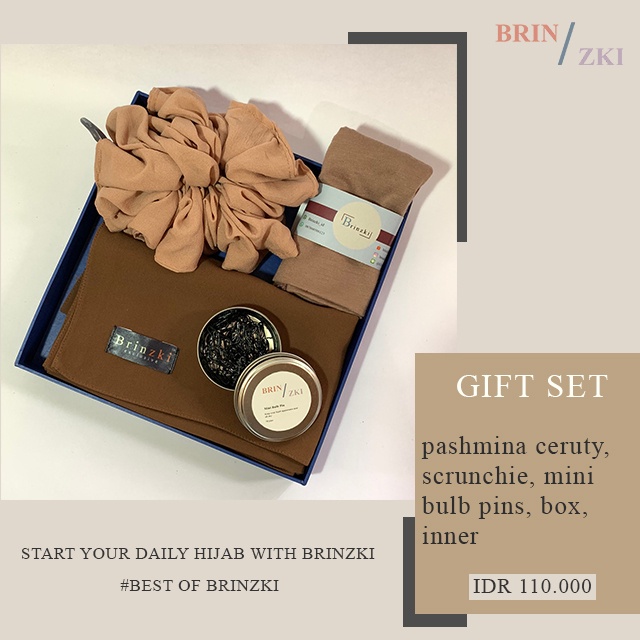 Gift Set/Hadiah Ulang Tahun/Hadiah Wisuda/Souvenir Pashmina Ceruty Babydoll Exclusive