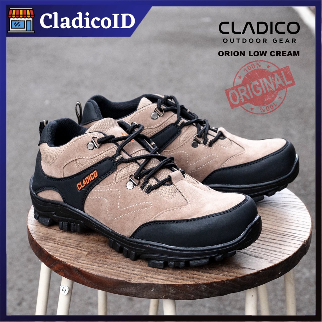 Sepatu Safety CLADICO Boot Pendek Ujung Besi Sefty Shoes Pria Kerja Lapangan Proyek Hiking Outdoor Mendaki Gunung Orion Low