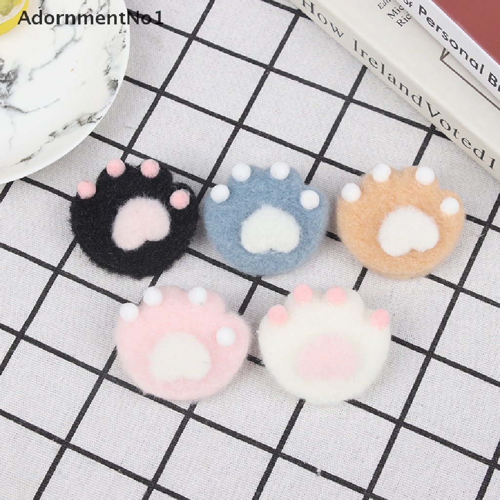 (AdornmentNo1) 2pcs / Set Bros / Pin Motif Kartun Cakar Kucing Bahan Plush Untuk Aksesoris Tas Ransel / Pakaian