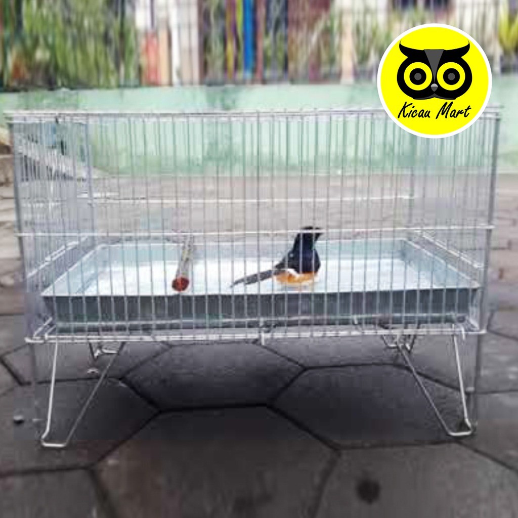 BAK KERAMBA WADAH TEMPAT MANDI BURUNG BESI STAINLESS SANGKAR KANDANG LOVEBIRD KENARI MURAI AMEMSL1