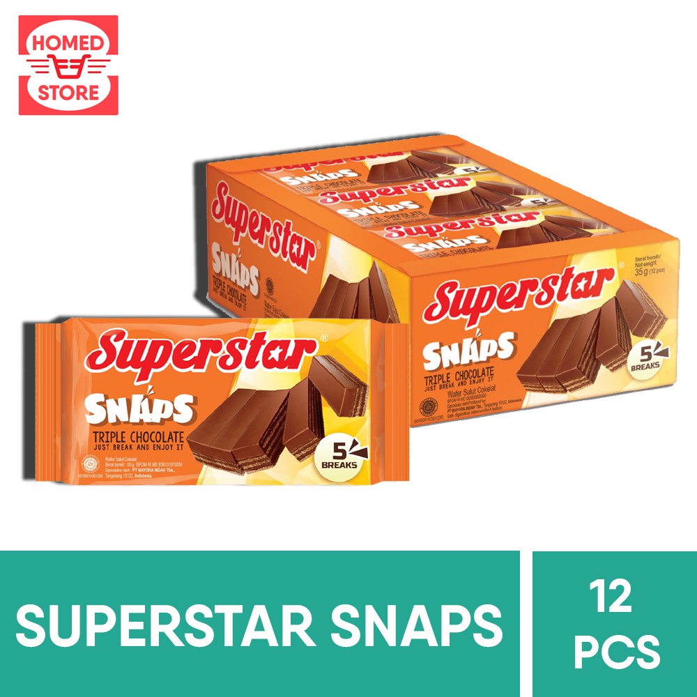 

Wafer Coklat Roma Superstar Snaps 1 PAK MURAH