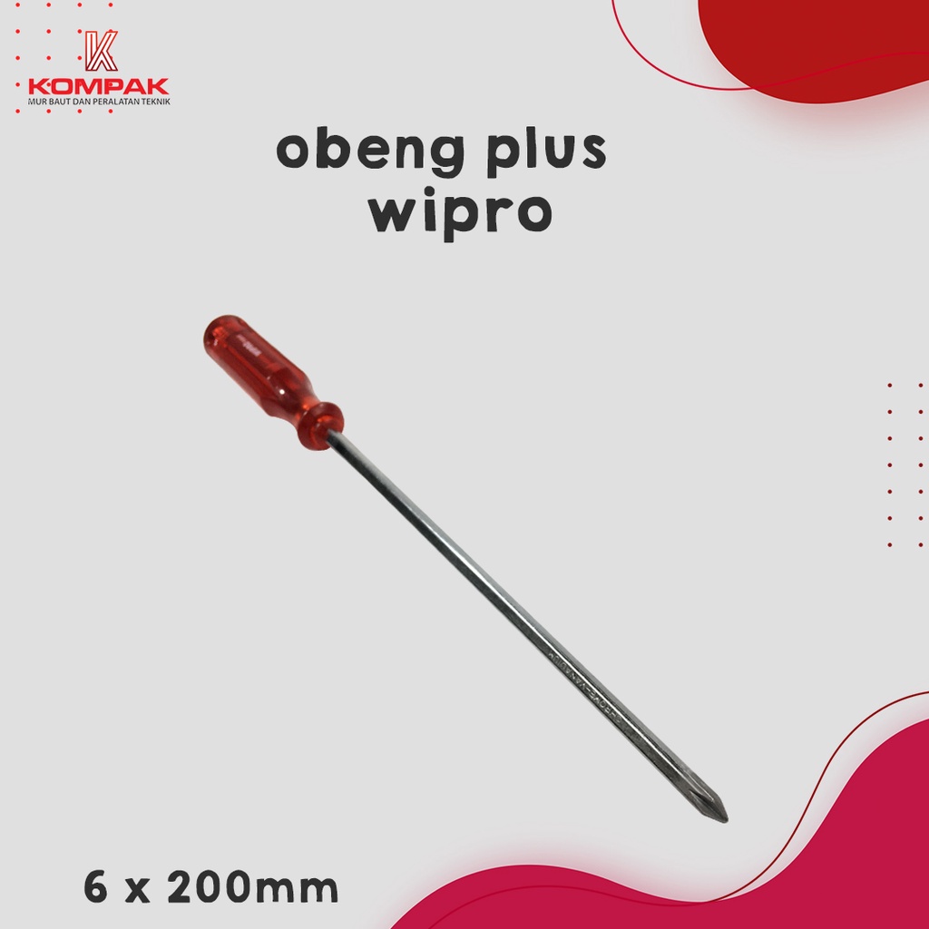 WIPRO WPS161 Obeng Plus 6mm x 200