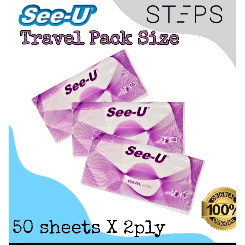 travel see-u 50 lembar 2 ply lembut