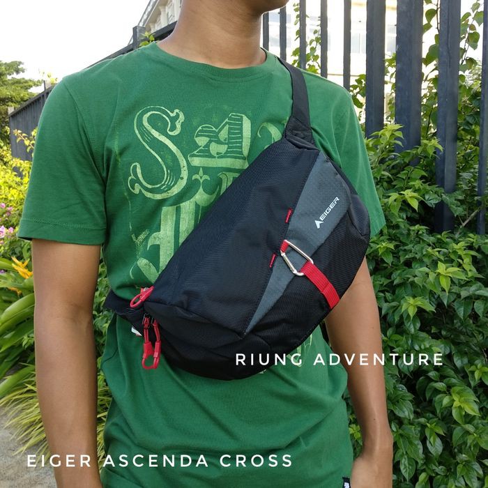 Tas Selempang Tas Sele 10SVI Tas Waist Bag Pria Outdoor Eiger Ascenda Original 29SII