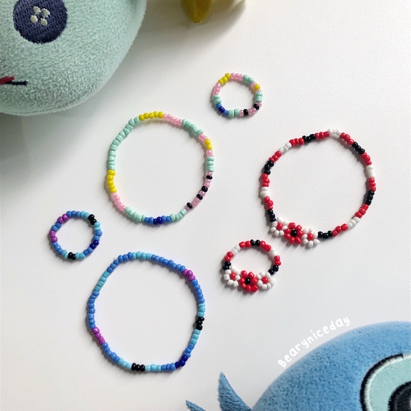 Lilo &amp; Stitch Series | Gelang Manik | Cincin Manik | Gelang Karakter | Disney bracelet | Gelang Stitch