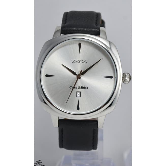 JAM TANGAN PRIA ZECA 336 TALI KULIT ORIGINAL TANGGAL AKTIF