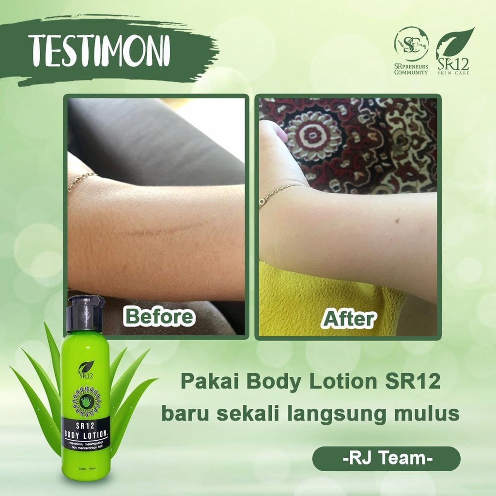 Whitening Night Body Lotion SR12 Lotion Pemutih Aman Pencerah Kulit Kusam Pelembab Kulit Kering