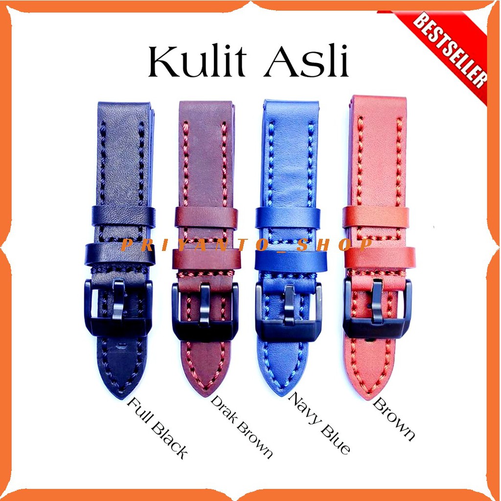 STRAP TALI JAM TANGAN LEATHERS NAUTICA KULIT ASLI 22MM 24MM STRAP KULIT ASLI