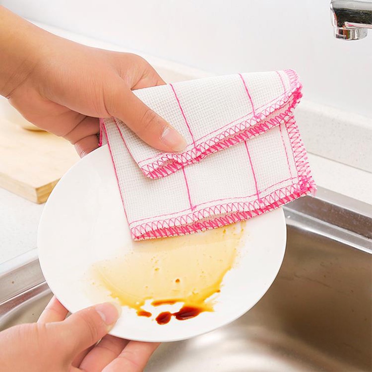 Handuk Piring Microfiber Tahan Minyak Baru / Kain Pembersih Serbaguna Dapur