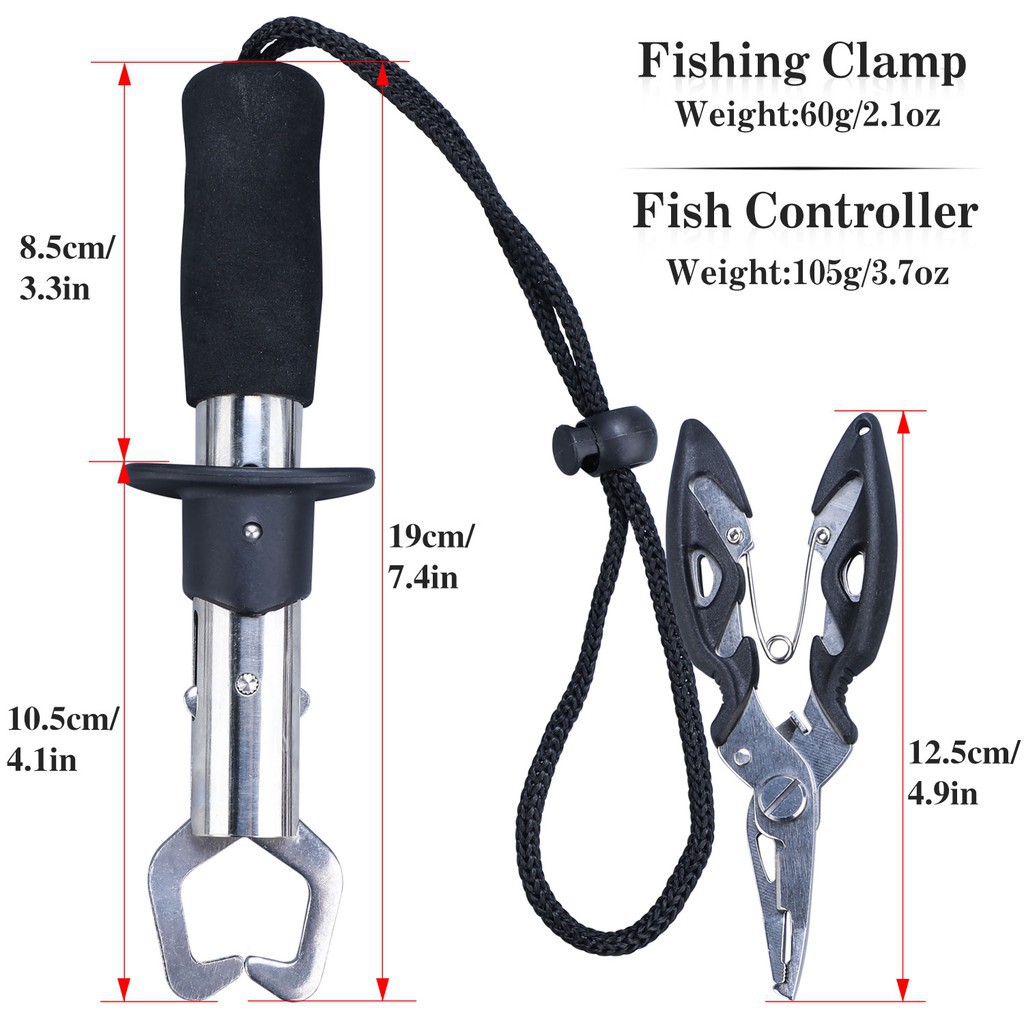 Sougayilang Kualitas Tinggi Kompak Memancing Kontrol Grip Stainless Steel Bibir Ikan Gripper Fishing Tackle Alat