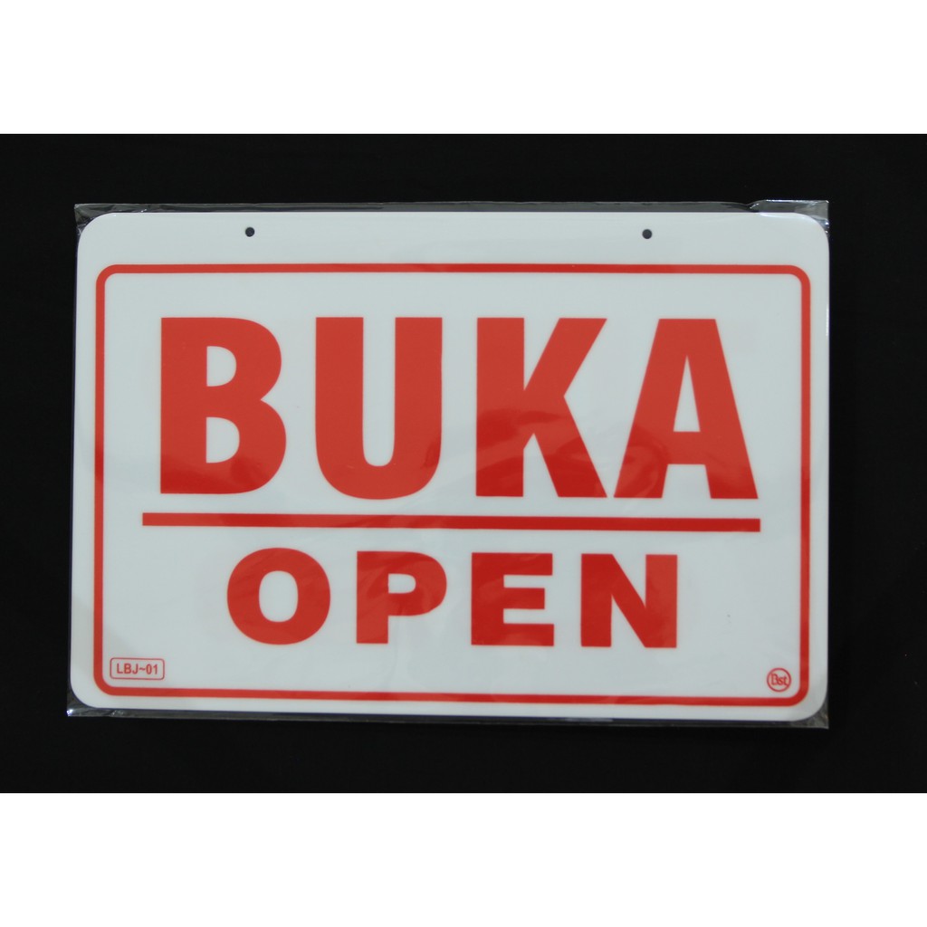 

Label Akrilik Tulisan Buka/Tutup Open/Close Bolak-Balik Jumbo