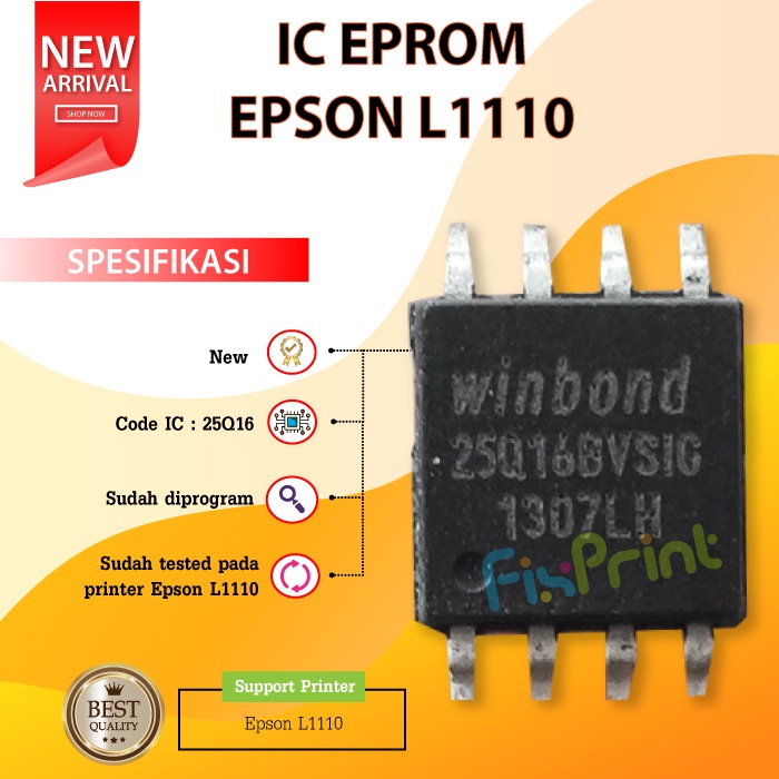 IC Eprom Printer Epson L3110 1925CQ032, IC Eeprom Epson L3110, IC Counter L3110, Resetter Epson L311