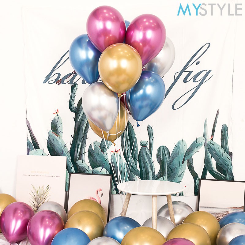 BALON LATEX METAL CHROME PACK (1 PACK = 50 PCS) METALIK 12 INCH TEBAL BALON PESTA ULANG TAHUN