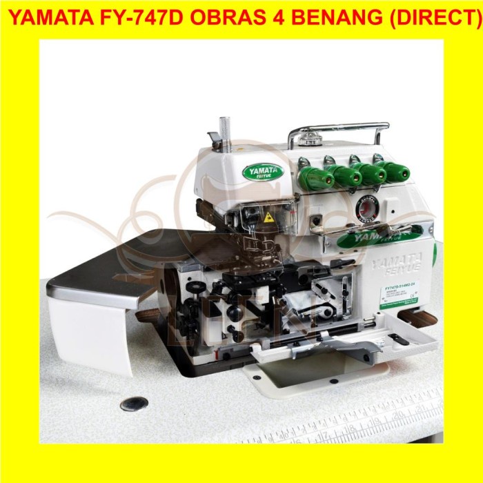 SET LENGKAP Mesin Obras Direct Servo YAMATA FY-747D 747 4 Benang LEEN