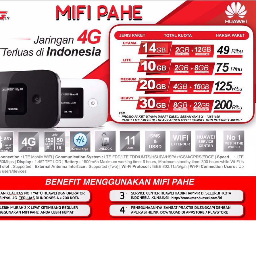 Spesial order JH9 Mifi Router HUAWEI E5577 Speed 4G LTE JUMPER Bundling Telkomsel 14GB Selama Setah