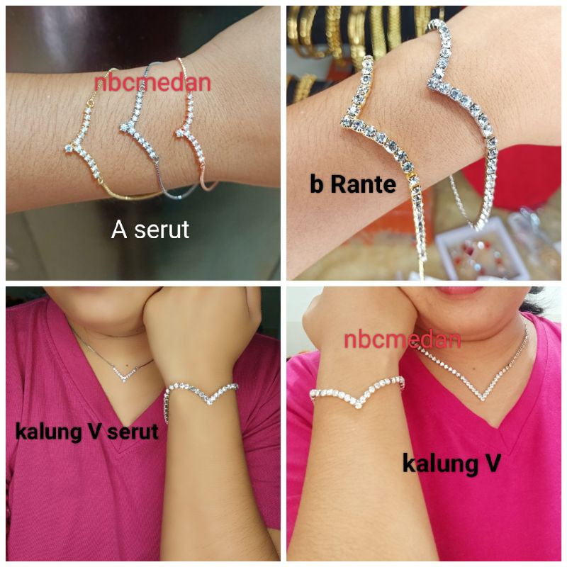 Kalung, gelang serut Fuji ,Aurel,nagita