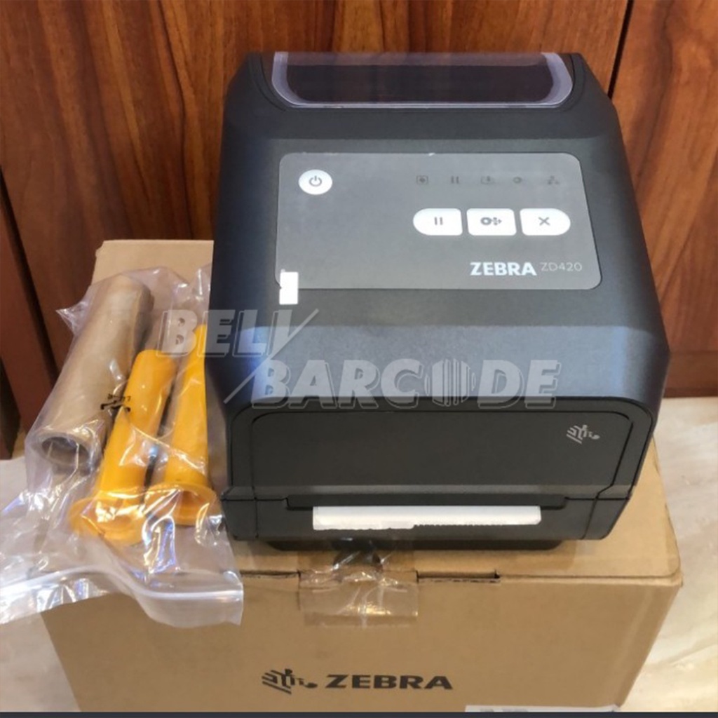 BARCODE PRINTER ZEBRA ZD420 CETAK LABEL THERMAL SEMICOATED 203 DPI USB