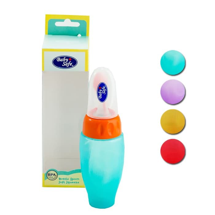 Makassar Baby Safe Botol sendok belajar makan bayi MPASI bottle spoon soft squeeze JP 029 jp029