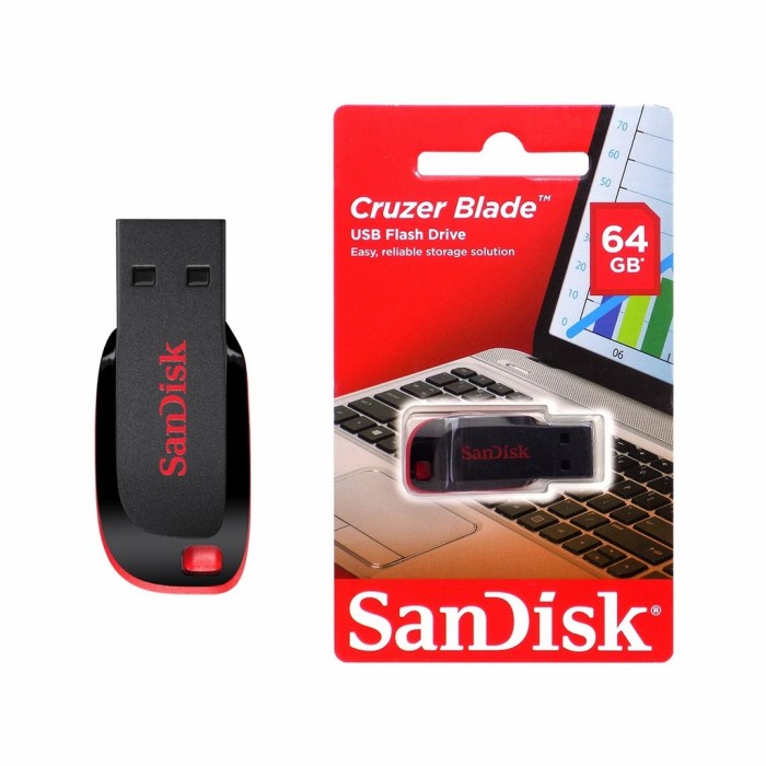 FLASHDISK SANDISK 16 32 64GB USB 2.0 Cruzer blade #murah