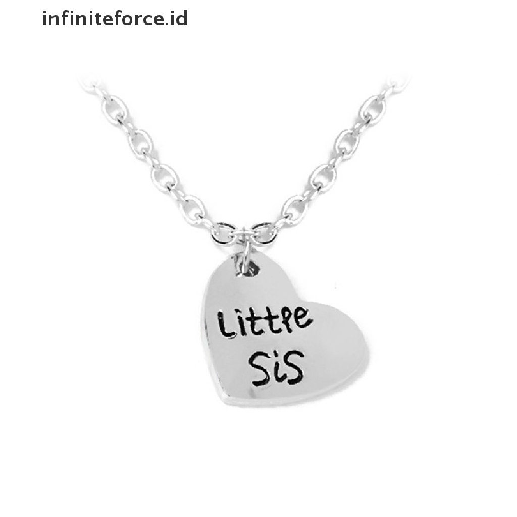 Infiniteforce.id 2pcs / Set Kalung Rantai Liontin Tulisan Big Sister Untuk Wanita