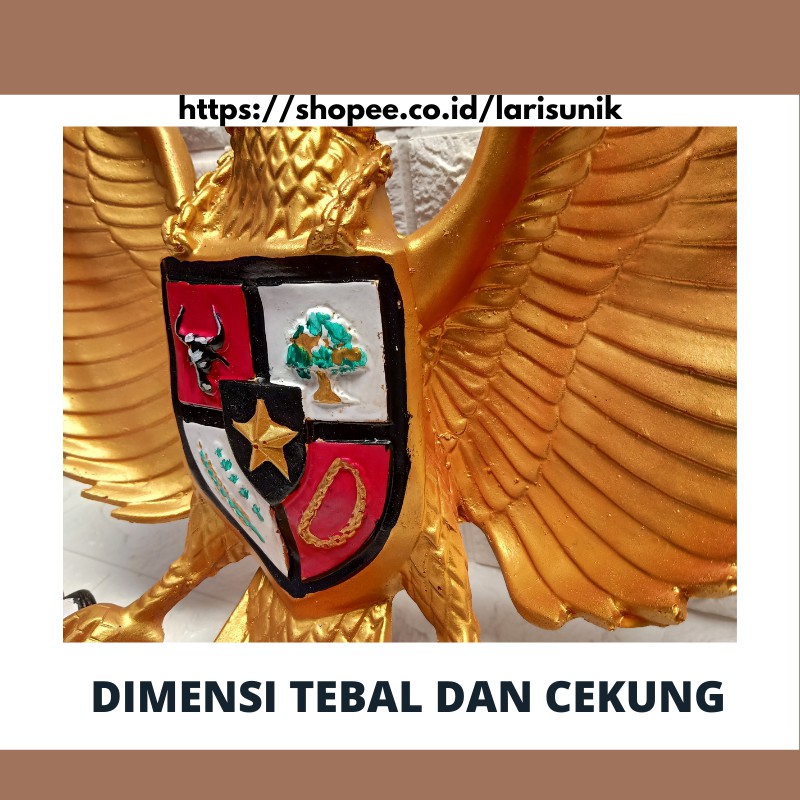 Pigura Poster Presiden Dan Wakil Presiden Lambang Burung Garuda Pancasila Hiasan 3D Dinding
