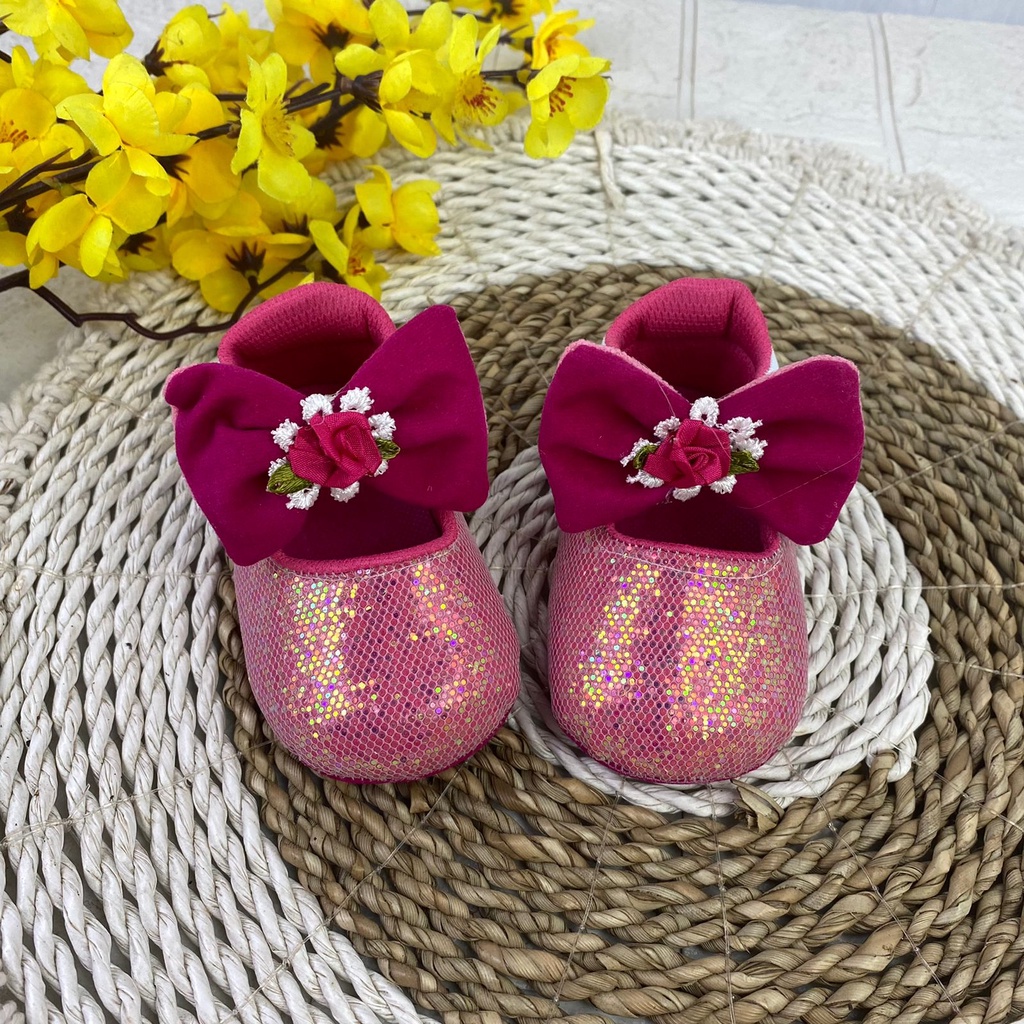 [TAMAN SEPATUKU] SEPATU TRENDY MURAH BAYI PITA ANAK PEREMPUAN 0-12 BULAN XPX02