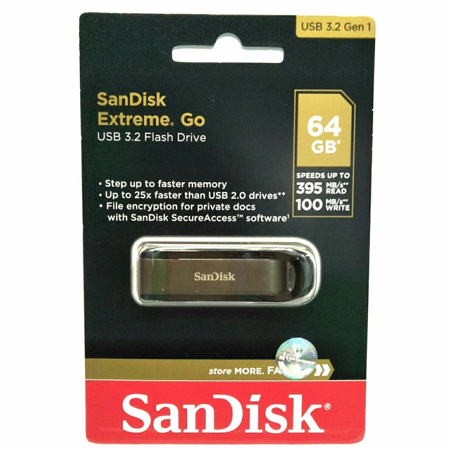 SanDisk Extreme Go CZ810 Flashdisk 64Gb USB 3.2