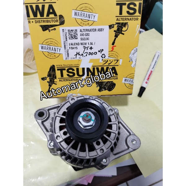 alternator dinamo cas suzuki new Baleno 2000 up 75 ampere