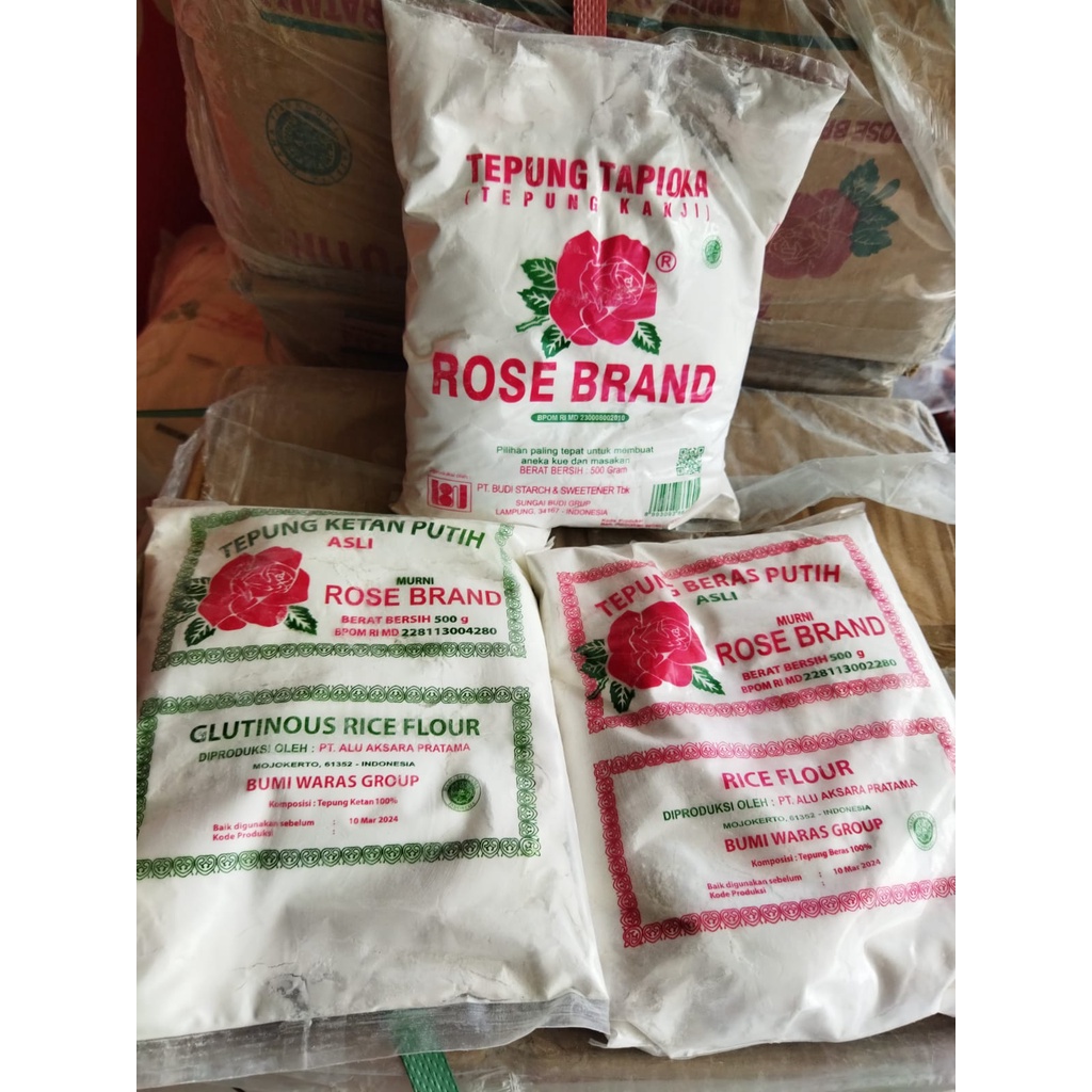 

Tepung Tapioka - Tepung Ketan - Tepung Beras ROSE BRAND