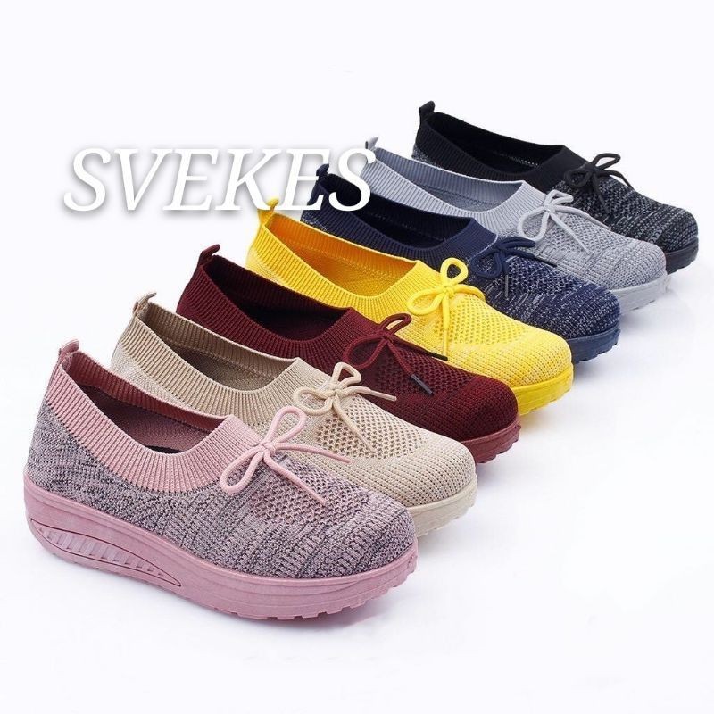 Sepatu Svekes sepatu slip on sepatu sneakers wanita import
