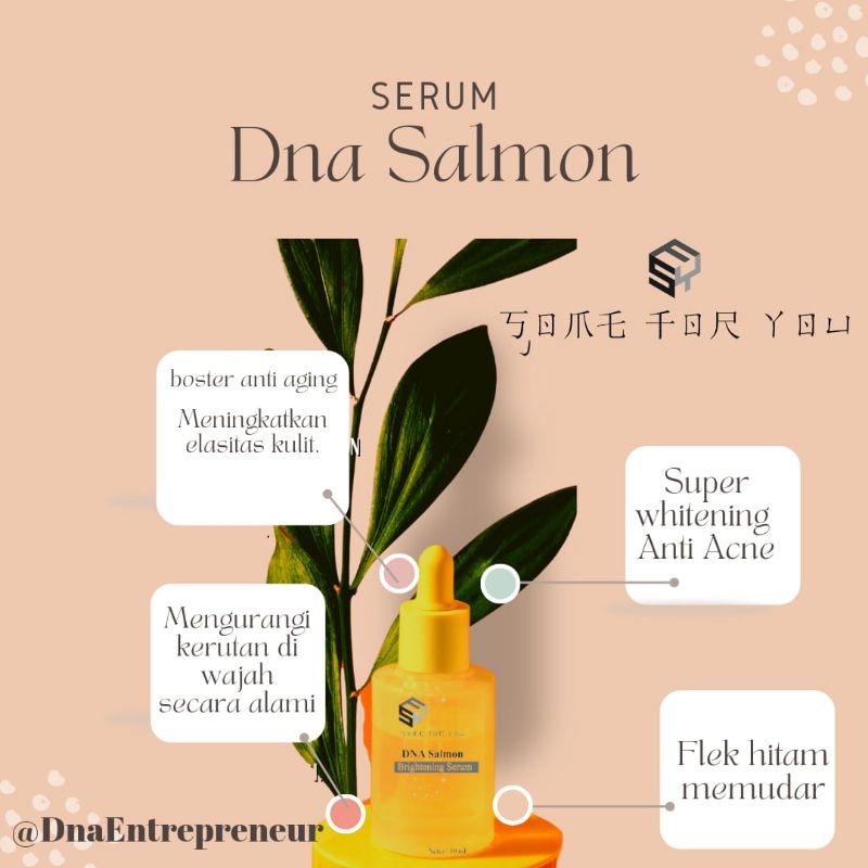 SERUM DNA SALMON / dna salmon /serum jerawat /serum flek / serum pencerah