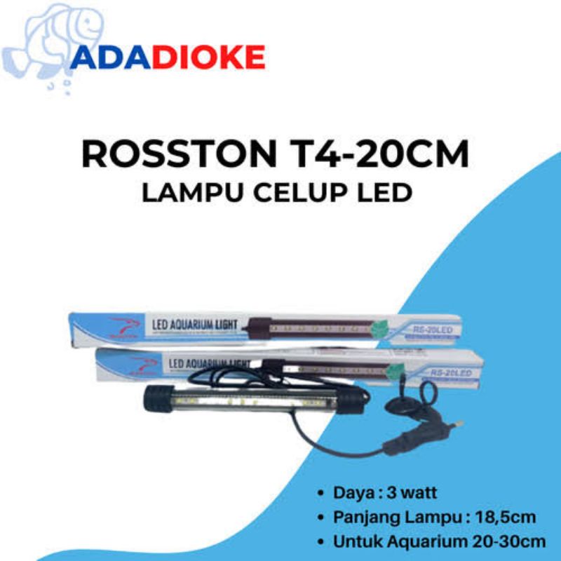 lampu celup aquarium rosston rs-20led