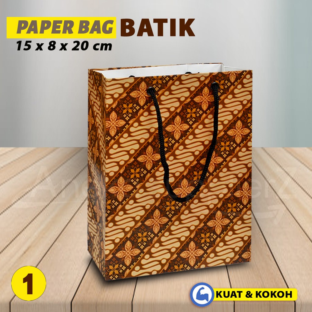 

Paper Bag Batik - Tas Kertas Batik - Goodie Bag Batik - Type 1 (10 pcs)