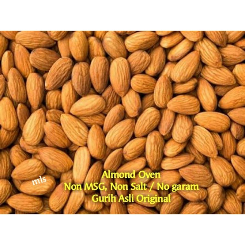 Kacang almond Oven 500gr roasted almond panggang cemilan diet kacang healthyfood susu almond vegan vegetarian