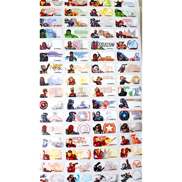 

Label nama anti air Sticker waterproof Premium Avengers Ori