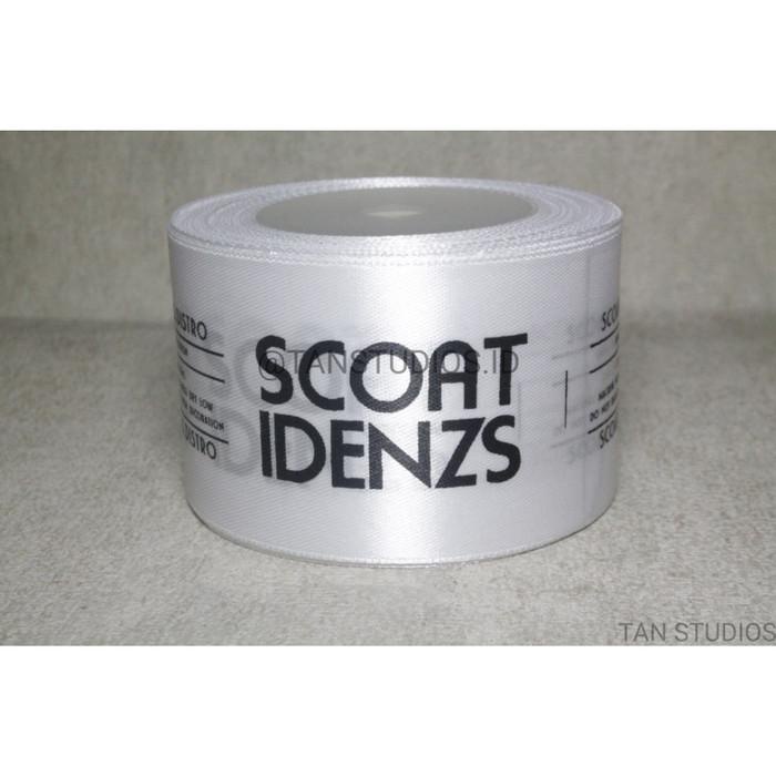 [MIN 10 ROLL] Label Pita Satin Sablon / Label Pita Grosgrain Sablon