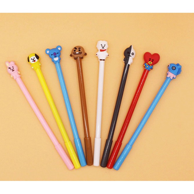 Bolpoin Korea Karakter BT21 KECIL / Bolpoin Kartun Lucu Boyband Korea / Pulpen Gel 0,38mm Korea