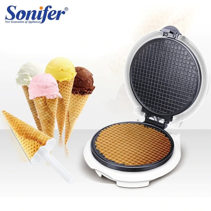 SONIFER Alat Pembuat Kerucut Cone Es Krim Ice Cone Maker/Stroopwafels/Semprong